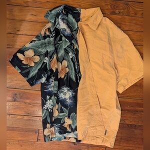 Floral and Yellow Short Sleeve Shirts